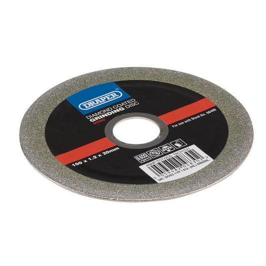 Draper 03352 Diamond - Coated Grinding Disc 100 x 1.2 x 20mm - McCormickTools