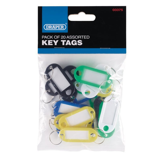 Draper 03375 Assorted Key Tags Pack of 20 - McCormickTools