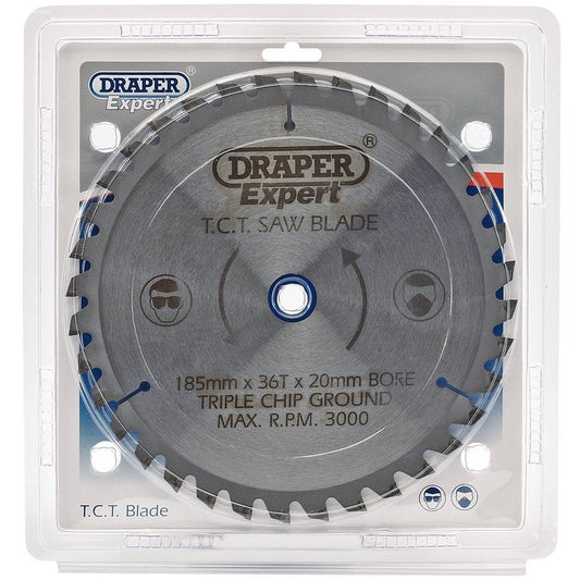 Draper 03637 Expert TCT Saw Blade 185 x 20mm 36T - McCormickTools