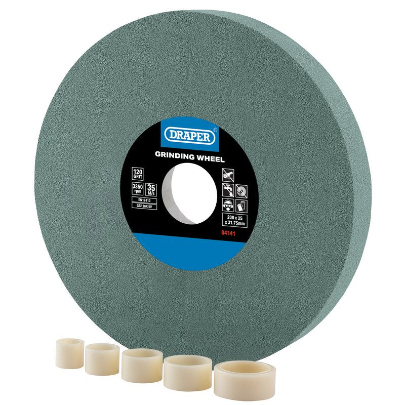 Draper 04141 Silicon Carbide Bench Grinding Wheel 200 x 25mm 120G