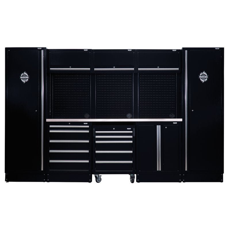 Draper 04402 BUNKER Modular Storage Combo with Stainless Steel Worktop 16 Piece