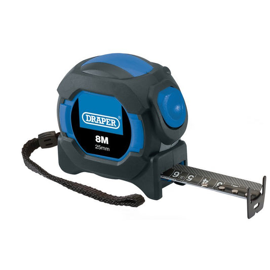 Draper 04771 Auto Lock Measuring Tape 8m/26ft x 25mm