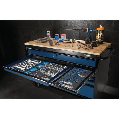 Draper 08237 BUNKER Workbench Roller Tool Cabinet 10 Drawer 56" Blue