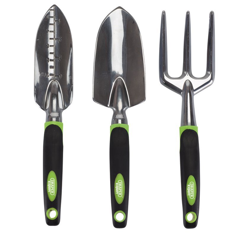 Draper 08992 Aluminium Hand Fork and Trowel Set 3 Piece