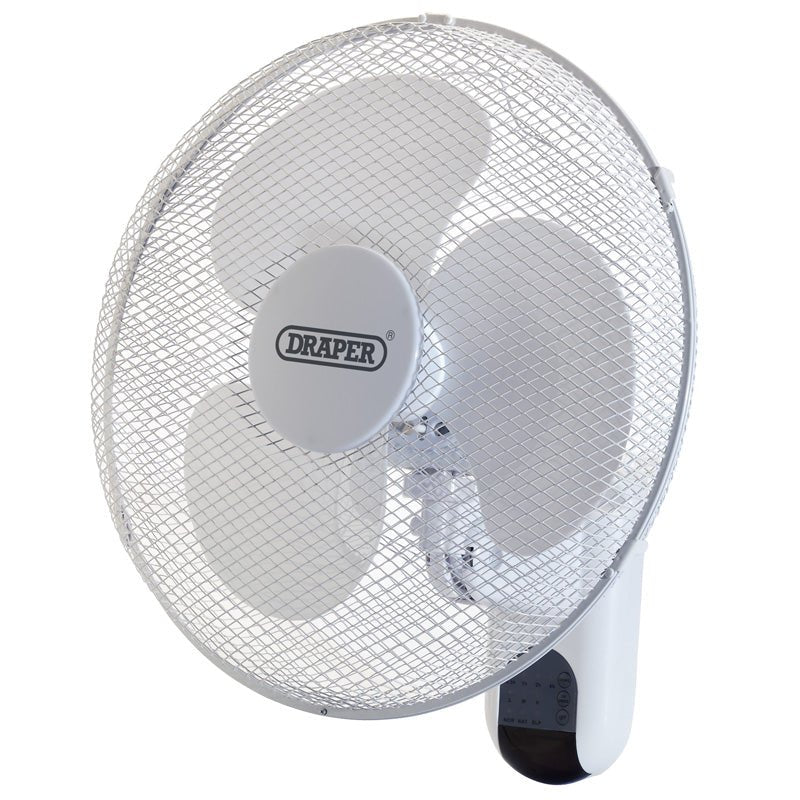 Draper 09113 16" Wall Mounted Remote Control Fan 400mm 230v