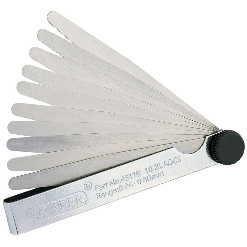 Draper 10 Blade Metric Feeler Gauge Set 36169