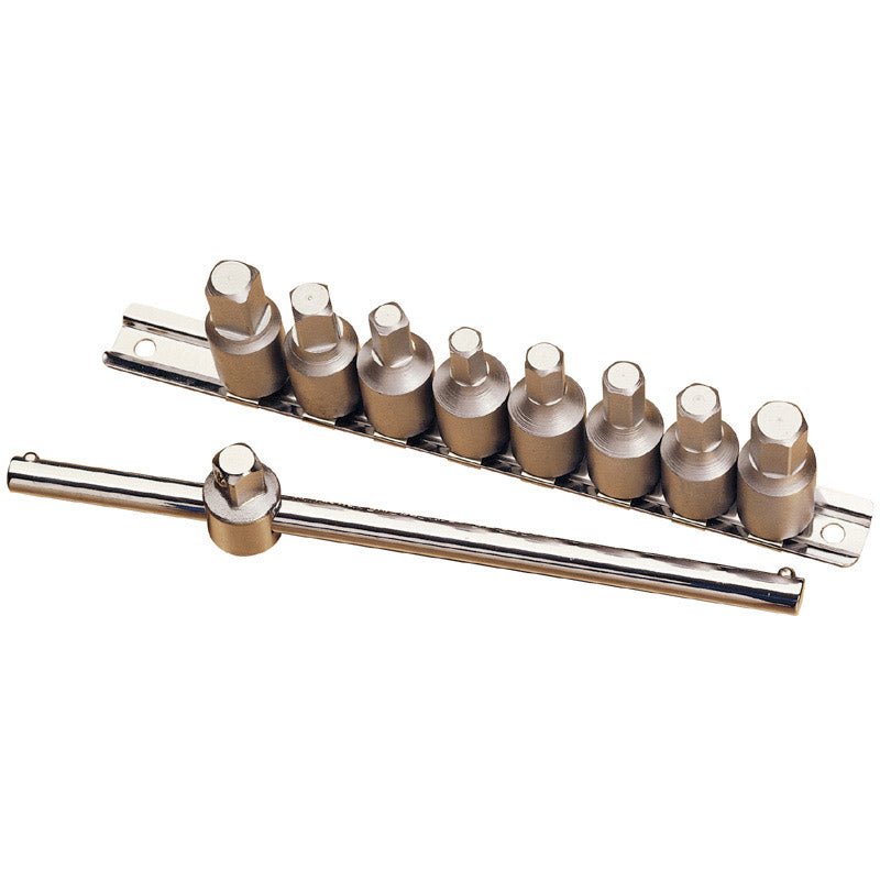 Draper 10 Piece 3/8" Square Drive Drain Plug Key Set 38329 - McCormickTools