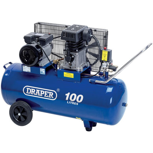 Draper 100L 230V 3.0hp (2.2kW) Belt - Driven Air Compressor 31254