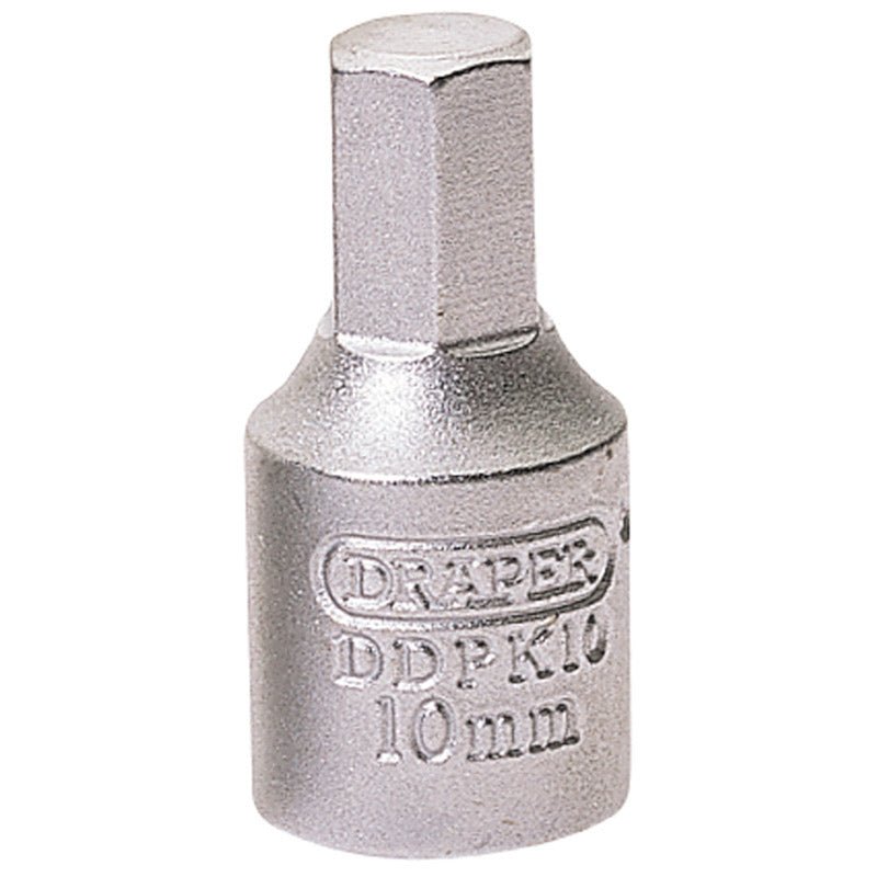 Draper 10mm Hexagon 3/8 Square Drive Drain Plug Key 38328