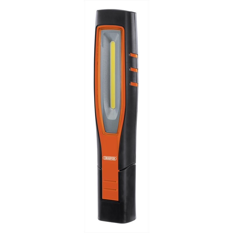 Draper 11761 7W COB/SMD LED Rechargeable Inspection Lamp - 700 Lumens Orange