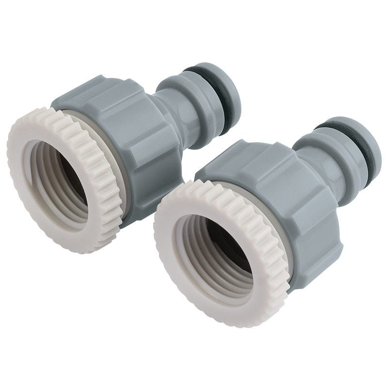 Draper 1/2" And 3/4" Bsp Tap Connectors (Twin Pack)