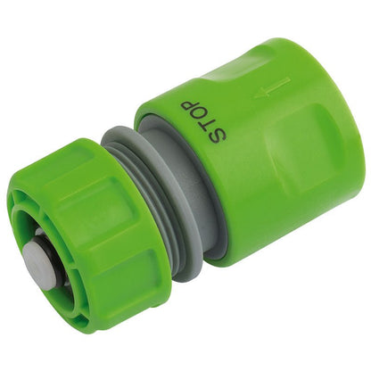 Draper 1/2" Bsp Hose Connector With Water Stop Feature