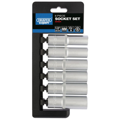 Draper 1/2" Sq. Dr. Metric Deep Socket Set (6 Piece) - McCormickTools