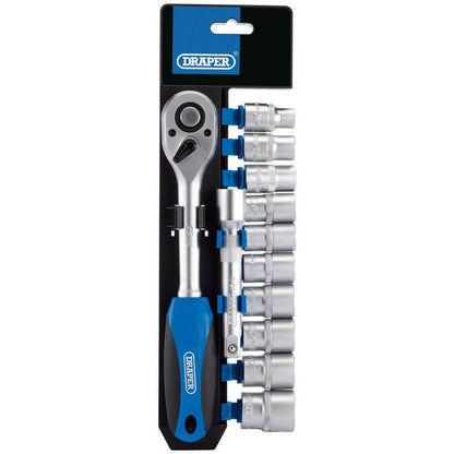 Draper 1/2" Sq. Dr. Metric Socket And Ratchet Set (12 Piece) - McCormickTools