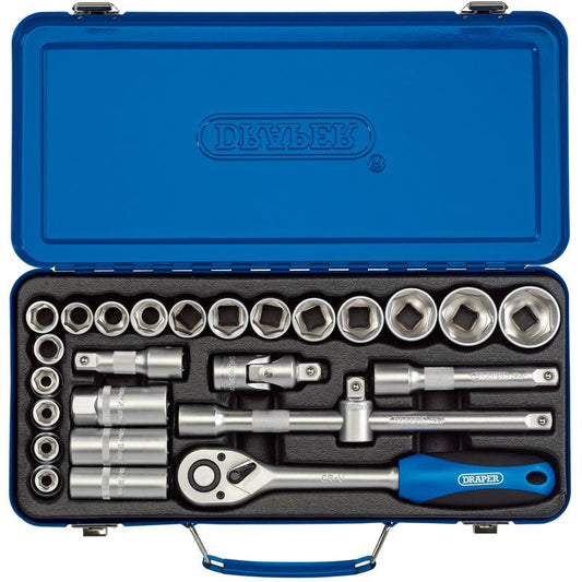 Draper 1/2" Sq. Dr. Metric Socket Set (26 Piece) - McCormickTools