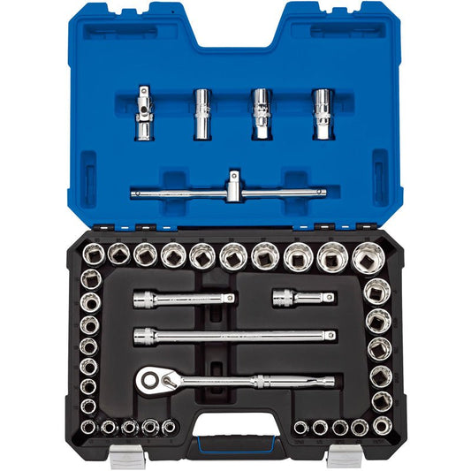 Draper 1/2" Sq. Dr. Mm/Af Combined Socket Set (41 Piece) - McCormickTools