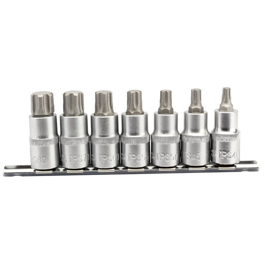 Draper 1/2" Sq. Dr. Tx Star®️ Plus Socket Bit Set (7 Piece) - McCormickTools