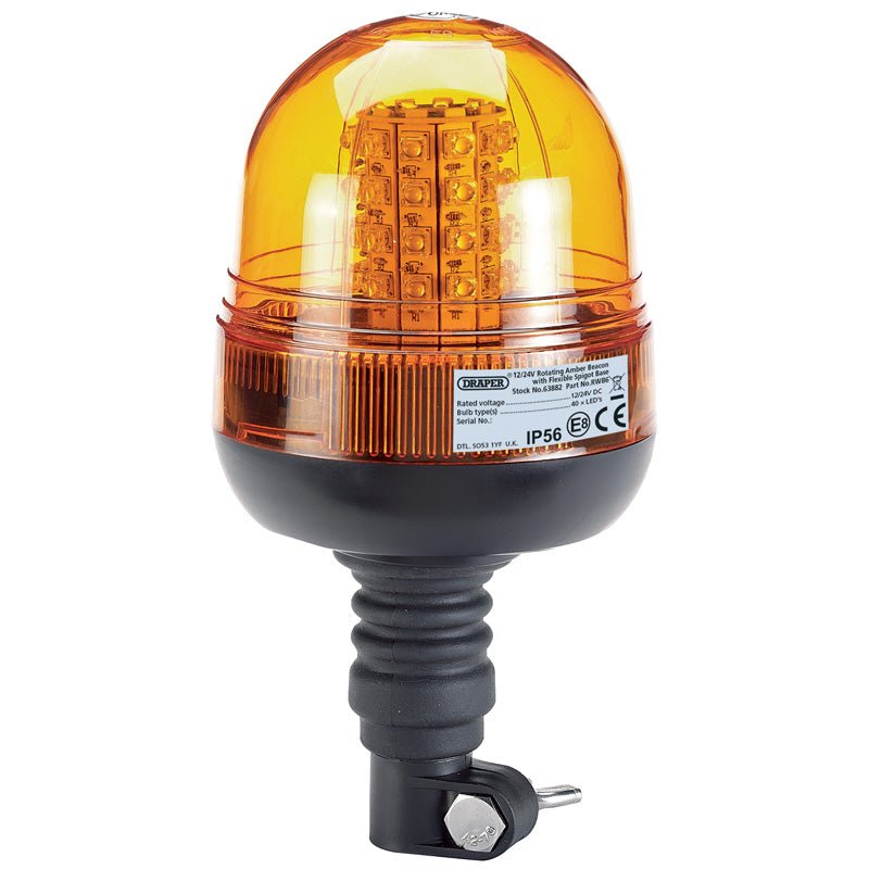 Draper 12/24V Flexible Spigot Base LED Beacon 63882