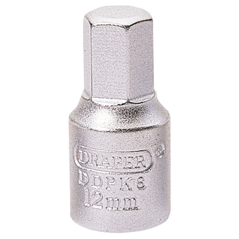 Draper 12mm Hexagon 3/8 Square Drive Drain Plug Key 38326