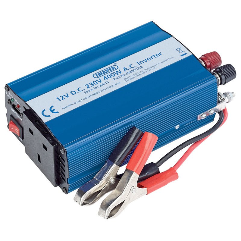 Draper 12V 400W DC - AC Inverter 28815