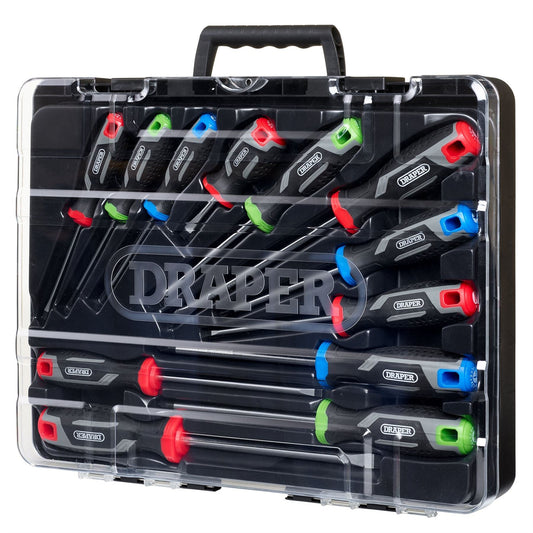 Draper DRA - 13436 Draper 13436 Soft Grip Screwdriver Set 12 Piece