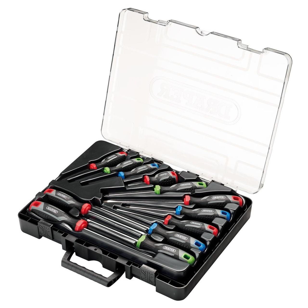 Draper 13436 Soft Grip Screwdriver Set 12 Piece