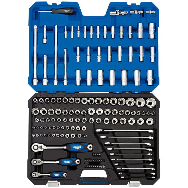 Draper 1/4" 3/8" And 1/2" Sq. Dr. Tool Kit (150 Piece) - McCormickTools