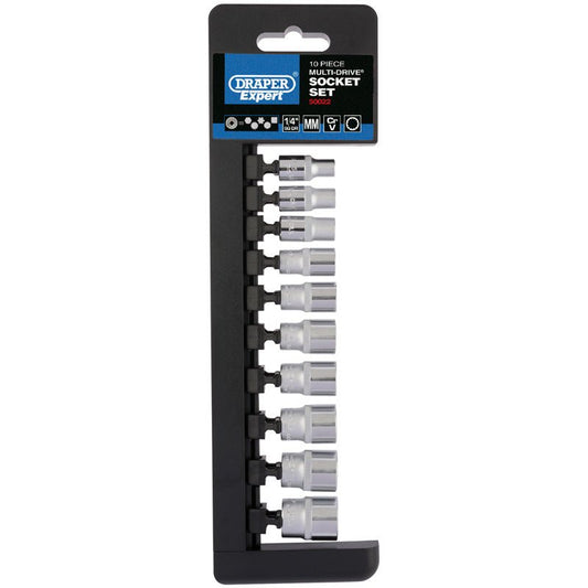 Draper 1/4" Sq. Dr. Metric Multi - Drive®️ Socket Set (10 Piece) - McCormickTools