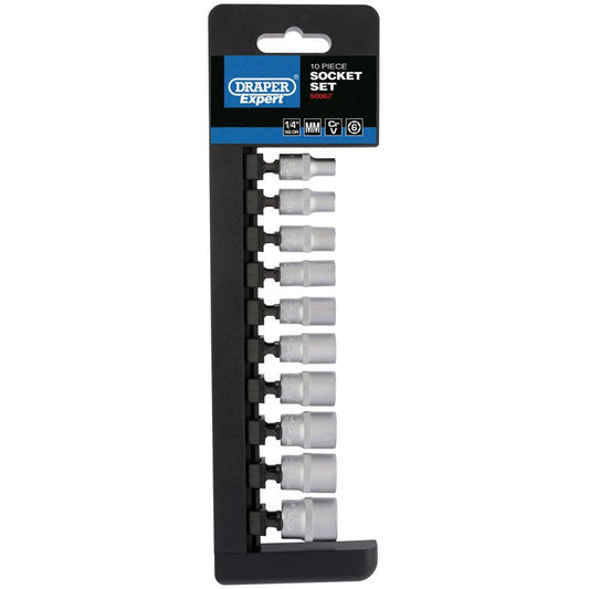 Draper 1/4" Sq. Dr. Metric Socket Set (10 Piece) - McCormickTools