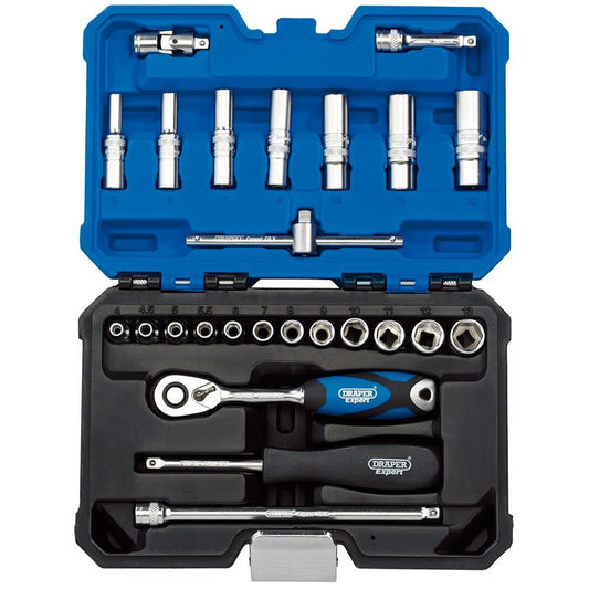 Draper 1/4" Sq. Dr. Metric Socket Set (25 Piece) - McCormickTools