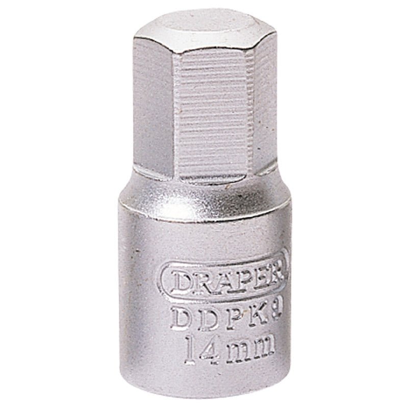 Draper 14mm Hexagon 3/8 Square Drive Drain Plug Key 38327