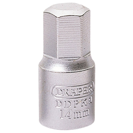 Draper 14mm Hexagon 3/8 Square Drive Drain Plug Key 38327 - McCormickTools