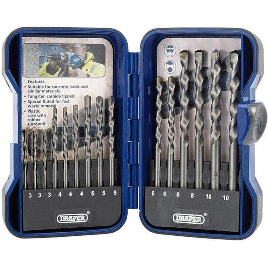 Draper 15 Piece Masonry Drill Bit Set 18550