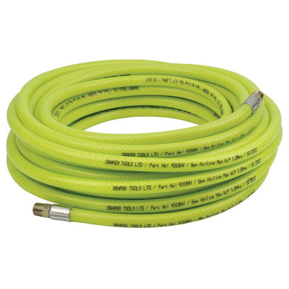 Draper 15.2M 1/4" BSP 6mm Bore High - Vis Air Line Hose 23189