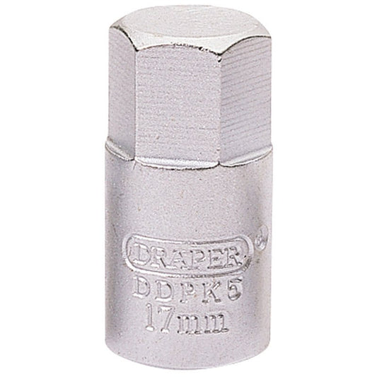 Draper 17mm Hexagon 3/8 Square Drive Drain Plug Key 38323 - McCormickTools