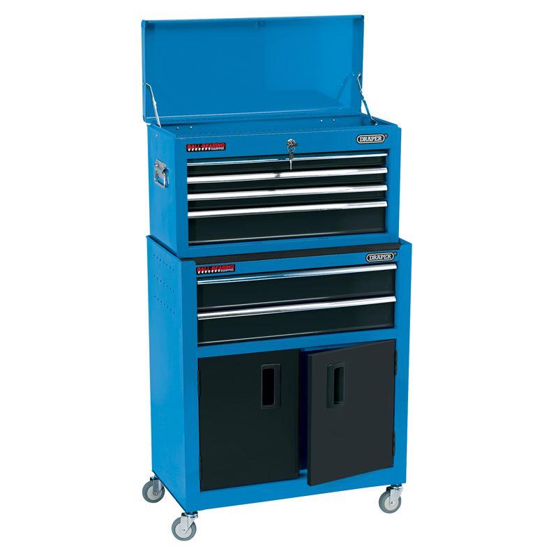 Draper 19563 24" Combined Roller Cabinet and Tool Chest 6 Drawer