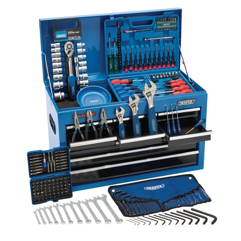 Draper 21548 Top Chest Tool Kit 9 Drawer 216 Piece