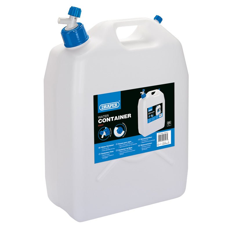 Draper 25L Water Container with Tap 23247