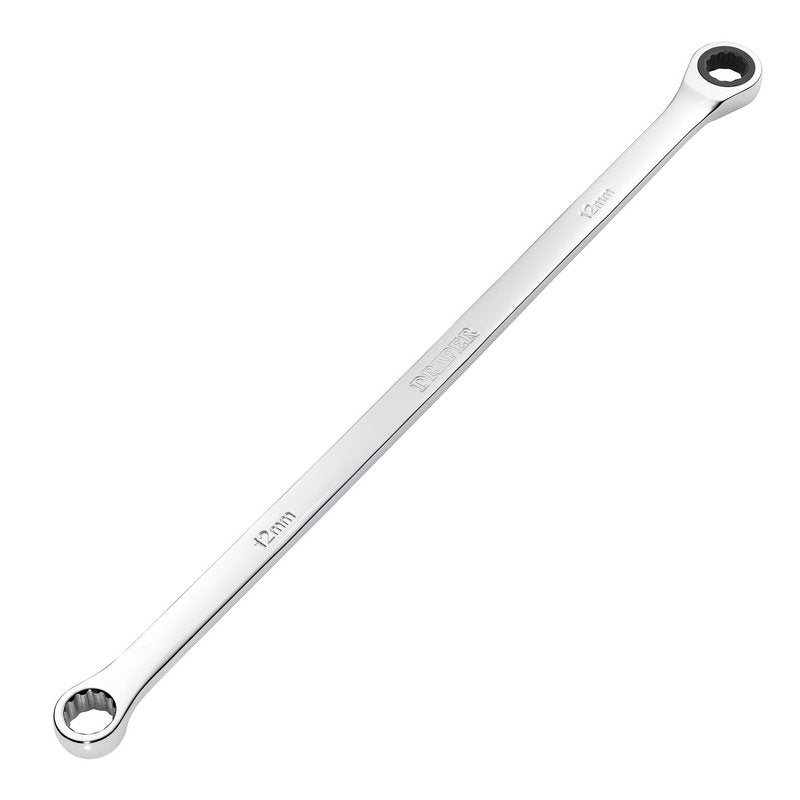 Draper 27767 HI - TORQ? Metric Extra - Long Double Ring Ratchet Spanner 12mm - McCormickTools