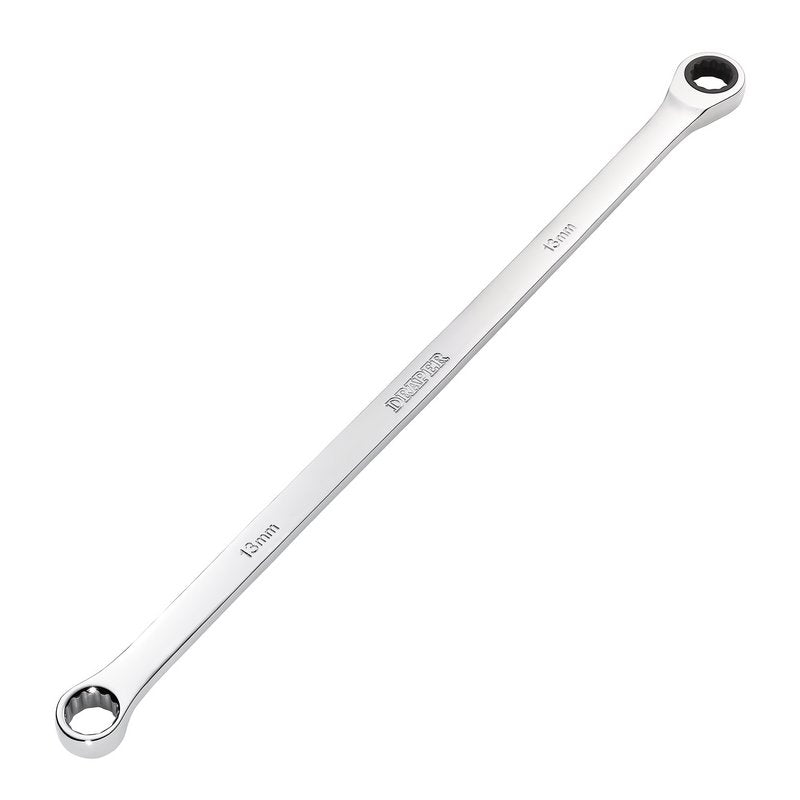 Draper 27769 HI - TORQ? Metric Extra - Long Double Ring Ratchet Spanner 13mm - McCormickTools