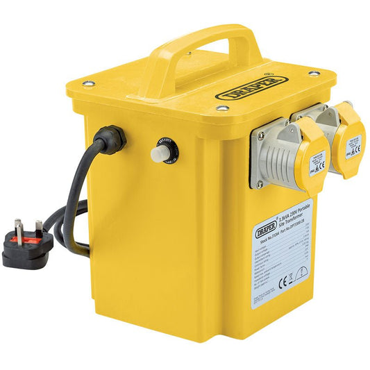 Draper 3.3kVA 230V to 110V Portable Site Transformer 31264