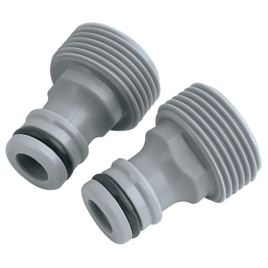 Draper 3/4" Bsp Female To Male Connectors (Twin Pack)