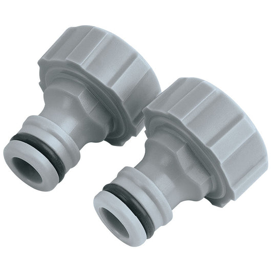 Draper 3/4" Bsp Outdoor Tap Connectors (Twin Pack)