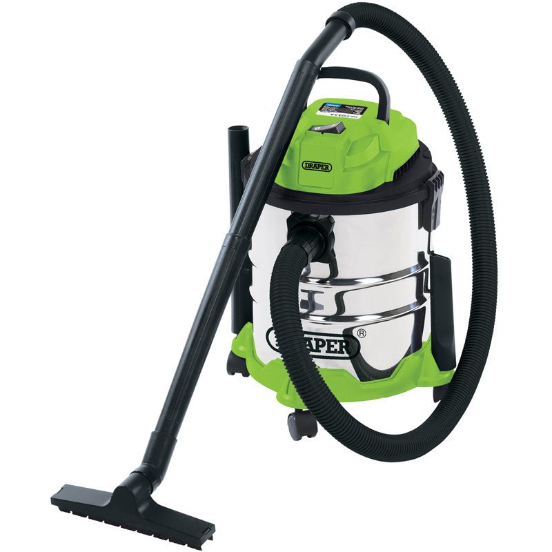 Draper 35569 20L Wet and Dry Vacuum Cleaner with Stainless Steel Tank 1250W