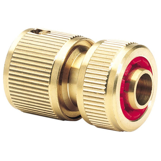 Draper 36202 Brass Hose Connector with Water Stop 1/2"