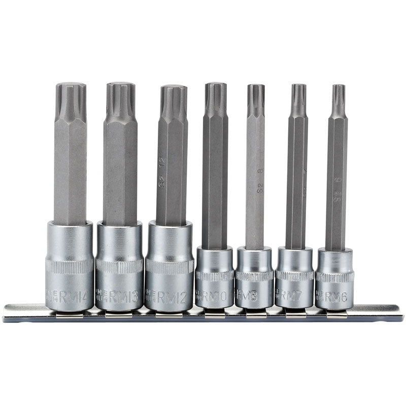 Draper 3/8" 1/2" Sq. Dr. Ribe®️. Socket Bit Set (7 Piece) - McCormickTools