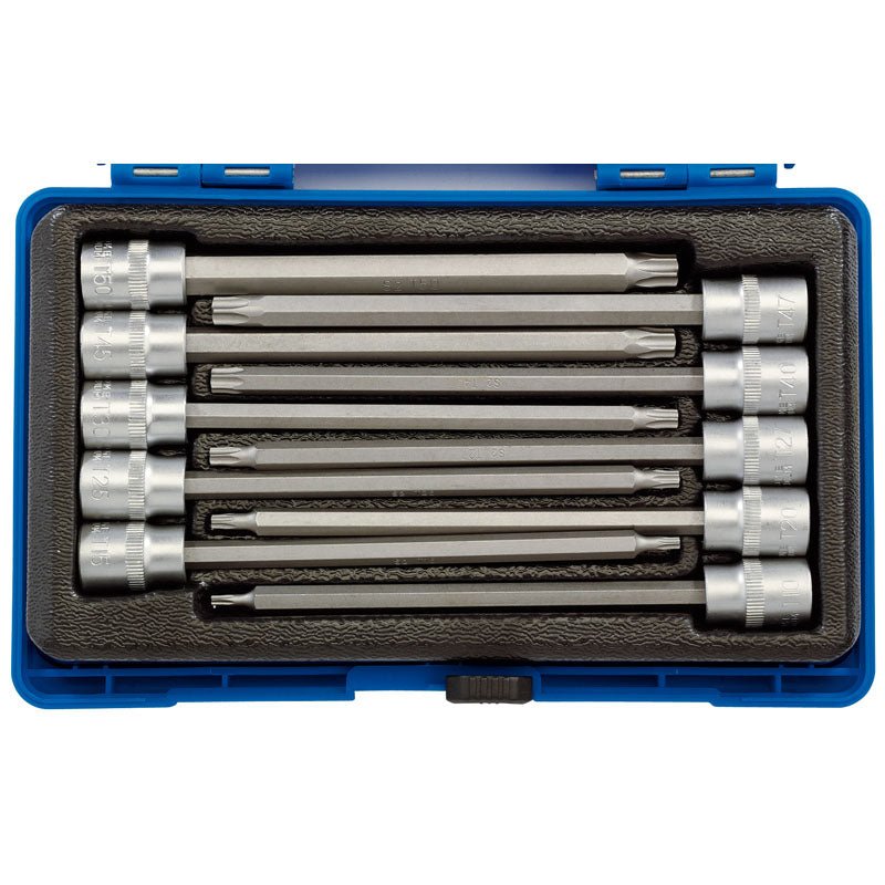 Draper 3/8" Sq. Dr. 150mm Long Tx Star®️ Socket Bit Set (10 Piece) - McCormickTools