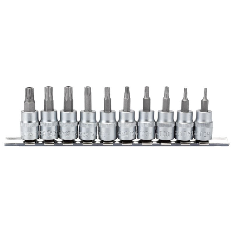 Draper 3/8" Sq. Dr. 48mm Long Tx Star®️ Security Socket Bit Set (10 Piece) - McCormickTools