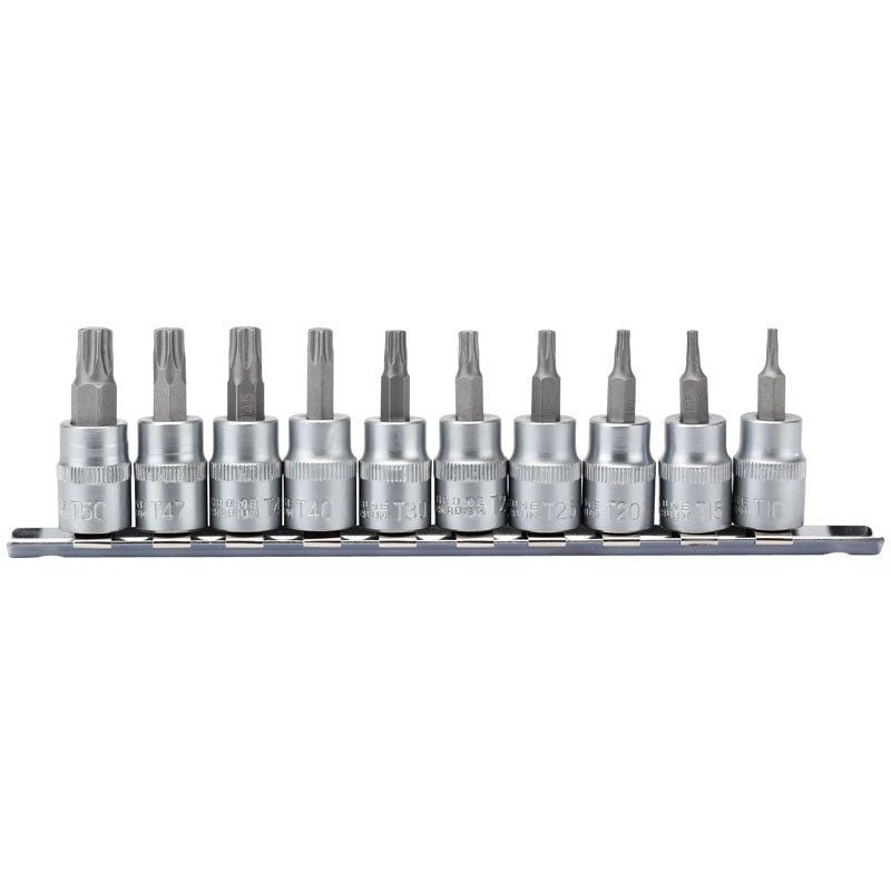 Draper 3/8" Sq. Dr. 48mm Long Tx Star®️ Socket Bit Set (10 Piece) - McCormickTools