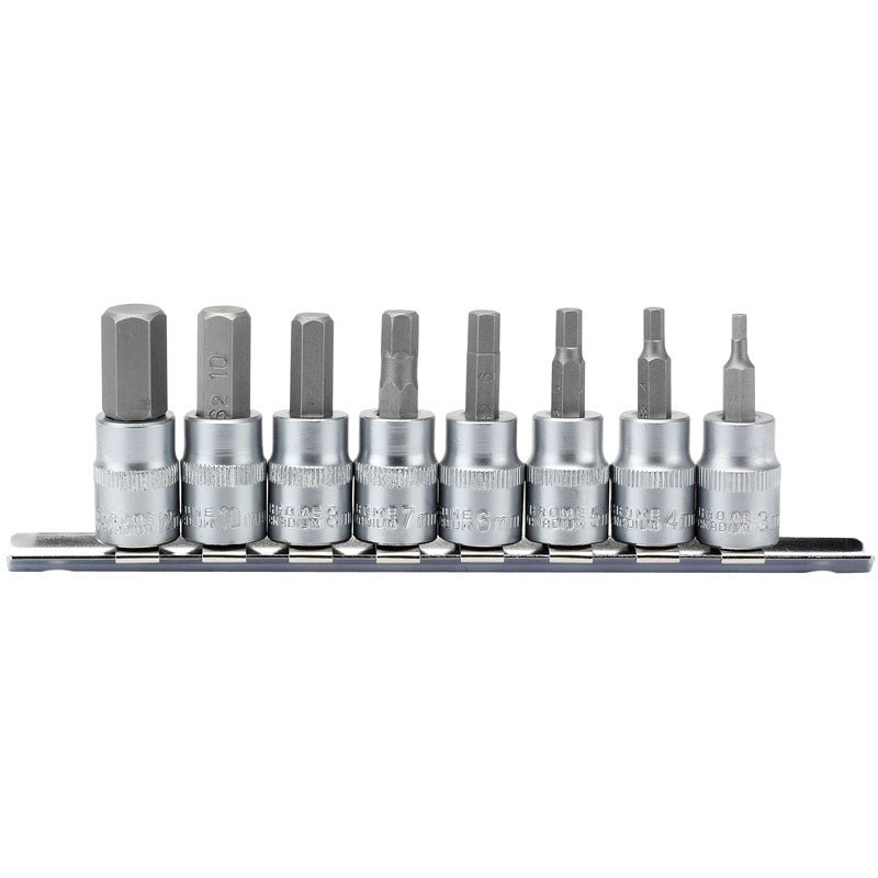 Draper 3/8" Sq. Dr. Hexagonal Socket Bit Set (8 Piece) - McCormickTools